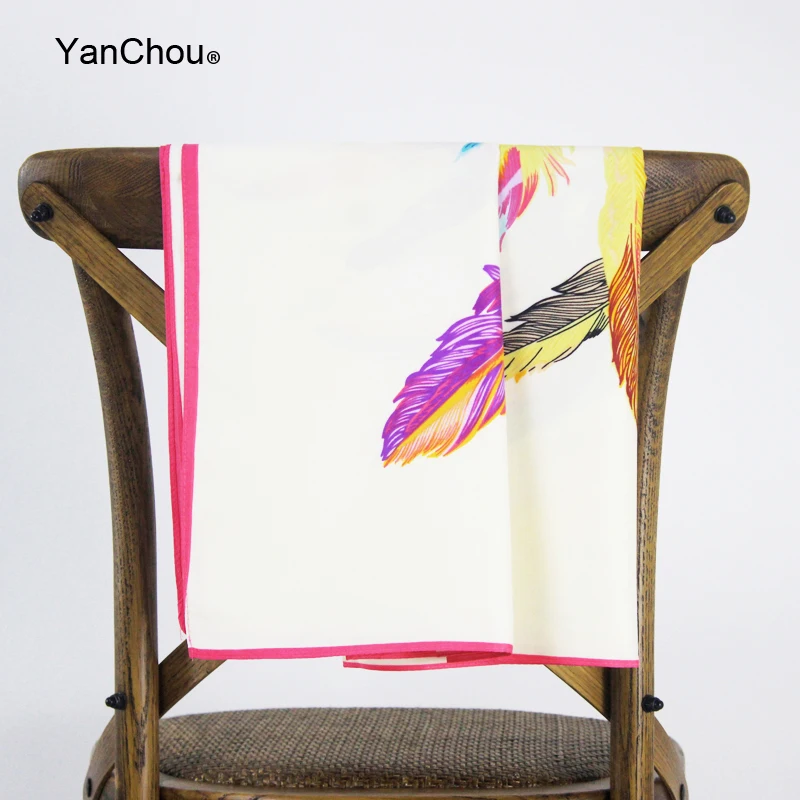 

Large Square Twill Scarf Women Brand Big Shawl Hijab Soie Vintage Woman French Printed Scarves 130*130cm