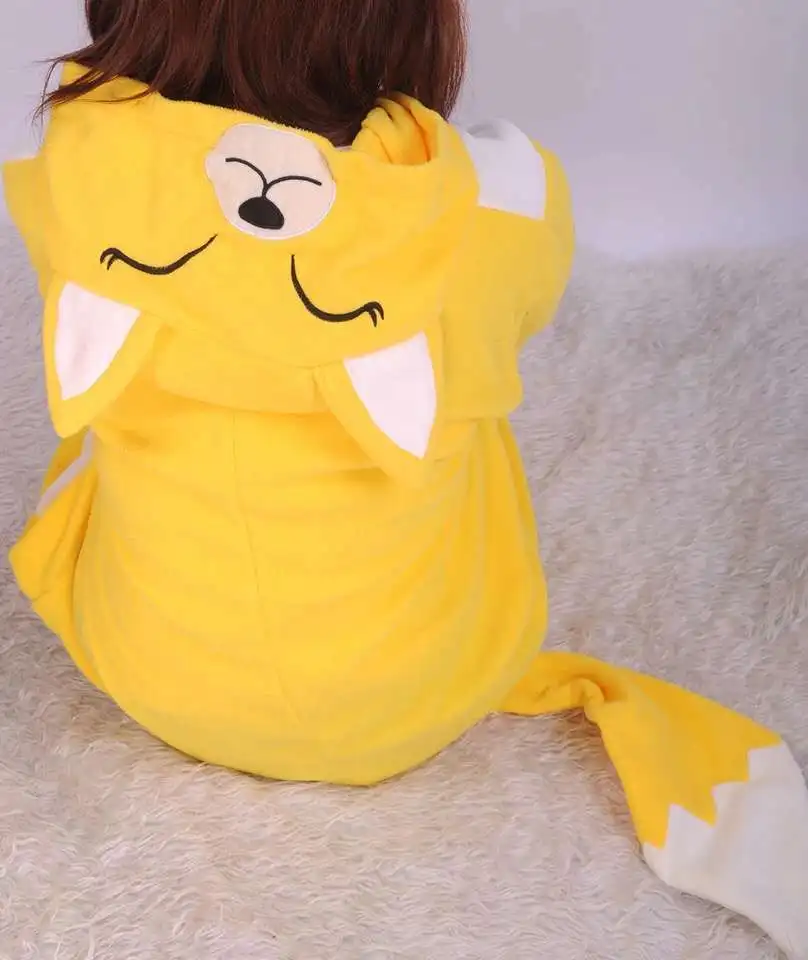 Costumes Halloween Clothes Kigurums Cartoon Adult Cute Yellow Fox Onesie Pyjamas Cosplay Costume Pajamas Sleepwear For Women Men |