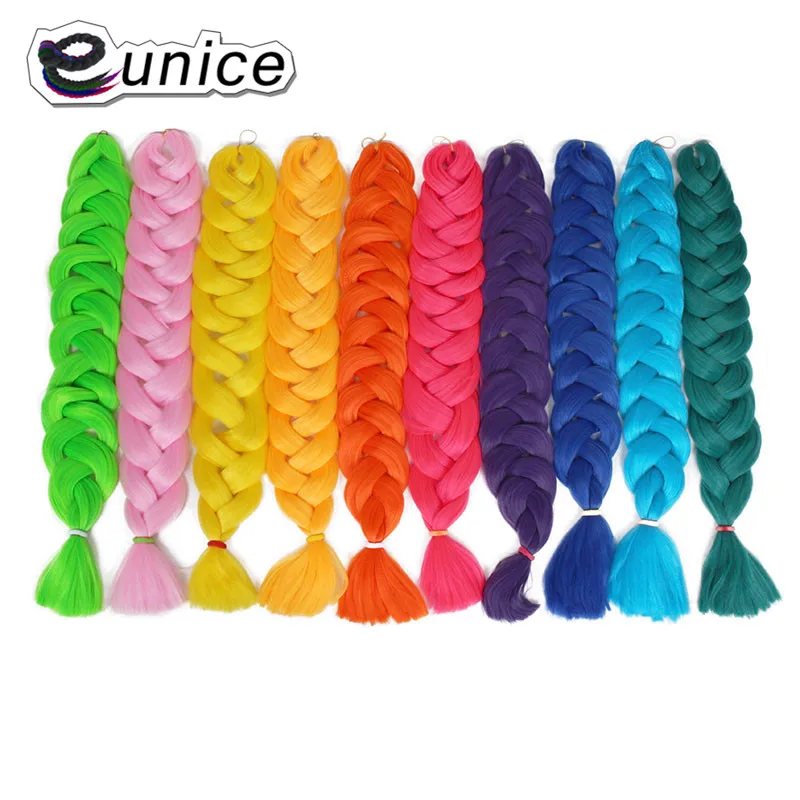 

Eunice Synthetic Hair for Braiding pre Twist 82 Inch Jumbo Braids 165g High Temperature Fiber Crochet Hair Extension Black Pink