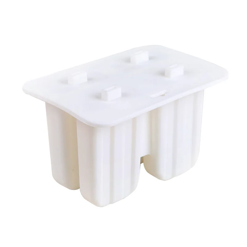 UPORS 4 10 полости Popsicle силиконовые формы для еды домашней кухни силиконовая форма для Фруктового мороженого на палочке замороженная для леденца крем производитель BPA бесплатно - Цвет: 4 Cavity White