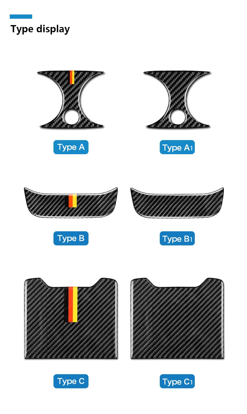 Mercedes Benz W205 C Class C180 C200 C300 GLC Accessories Carbon Fiber Car Rear Air Conditioning Outlet Cover Trim  (2)