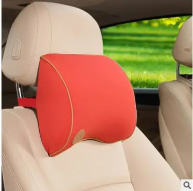 Универсальное использование 4 цвета Natrual Memory Foam подголовник автомобиля подголовник поставки шеи авто Безопасность подголовник сиденья поддерживает - Название цвета: Красный