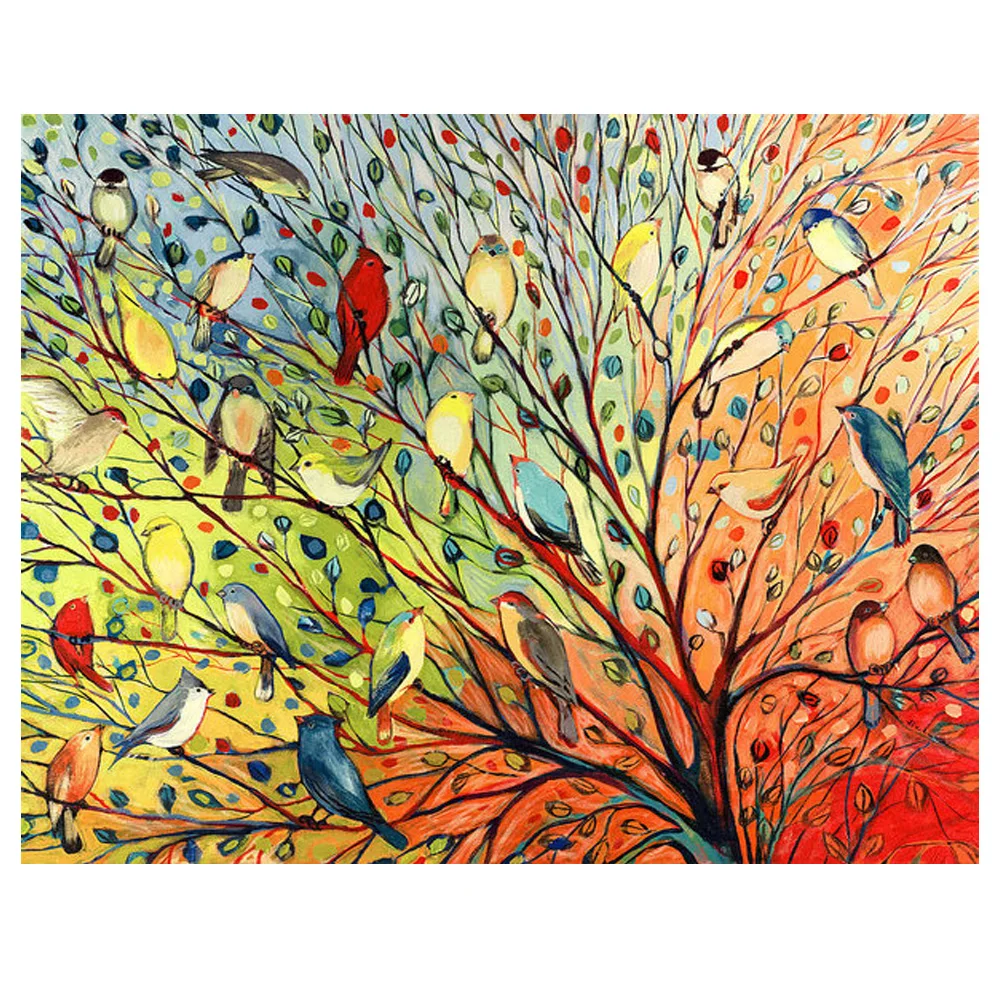 

DIY diamond painting 27 Birds on the tree Diamond embroidery rhinestones painting bird in the tree Diamond mosaic color birds