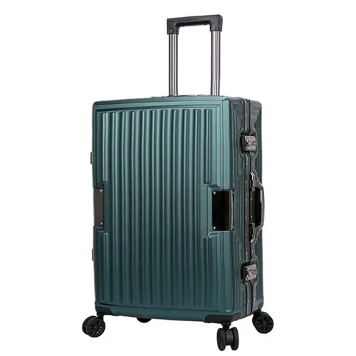 CHENGZHI2" 24" дюйма алюминиевая рама ABS прокатки камера Дорожный чемодан тележка для ручного багажа с колесами - Color: green