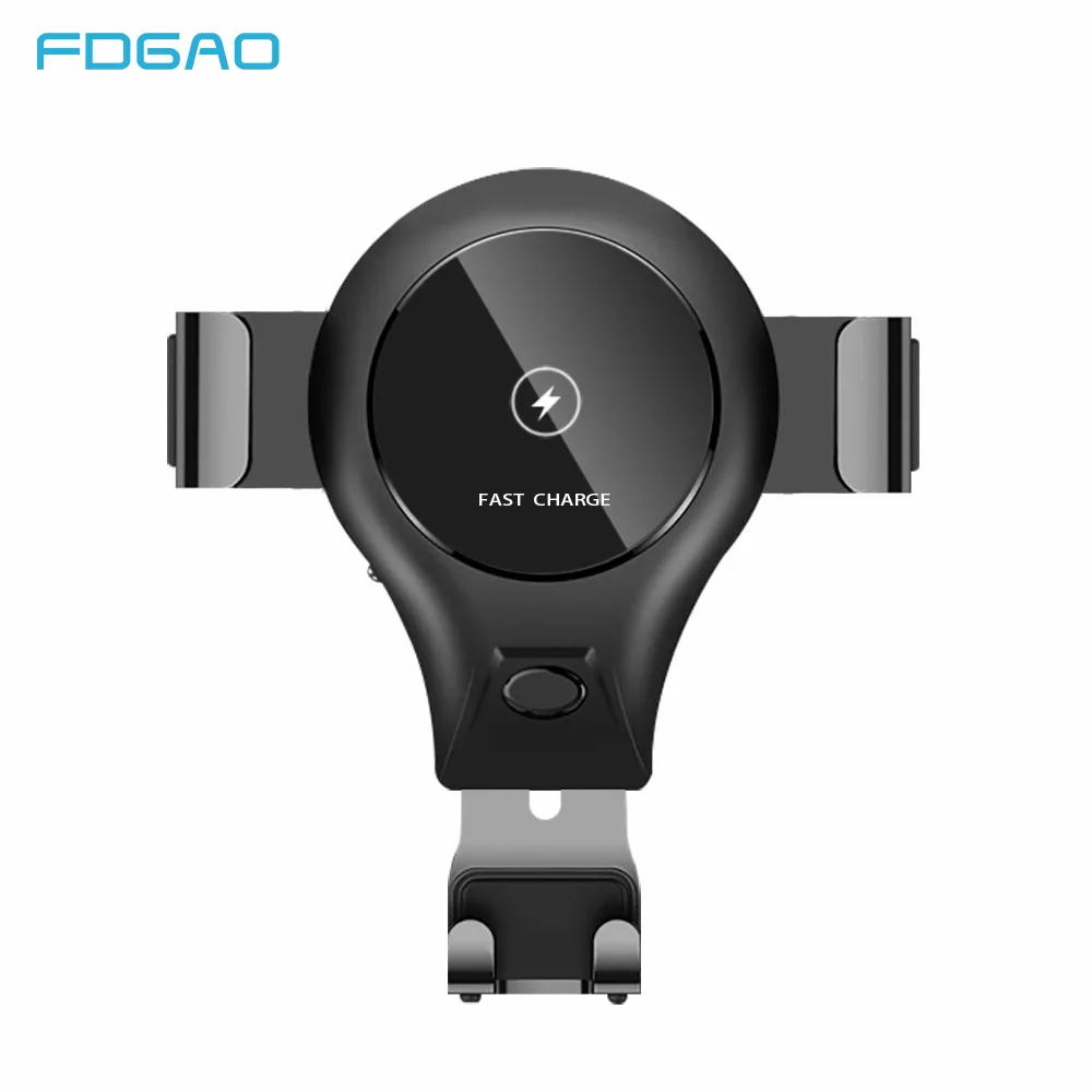 FDGAO Fast QI Wireless Car Charger Auto Gravity Air Vent Holder 10W for iPhone X XS XR 8 Samsung S10 S9 S8 Note 9 8 Quick Charge