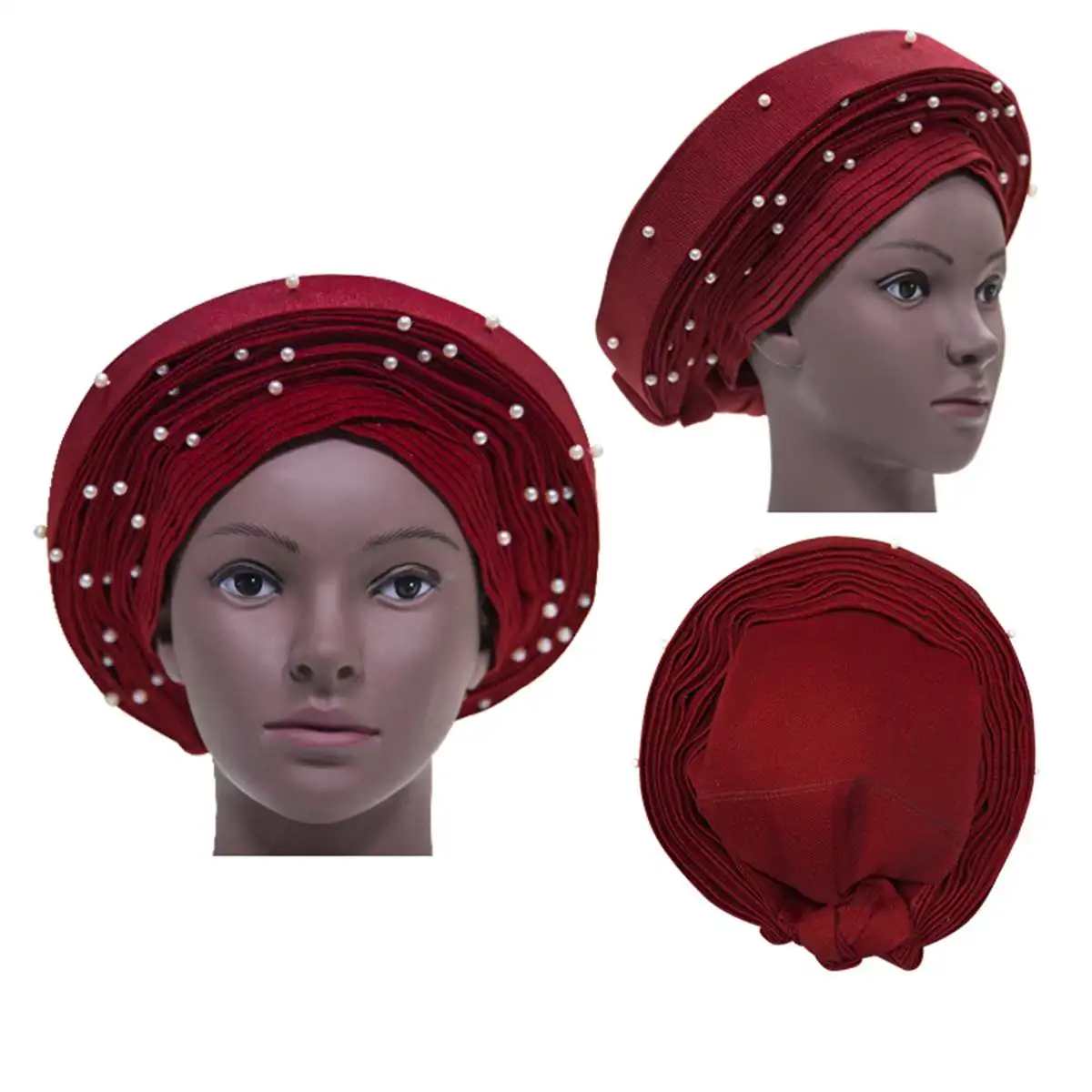 10 типов Африканский головной платок головной убор Африканский головной платок уже heatie ASO OKE повязка на голову с бисером головной убор для женских аксессуаров для волос
