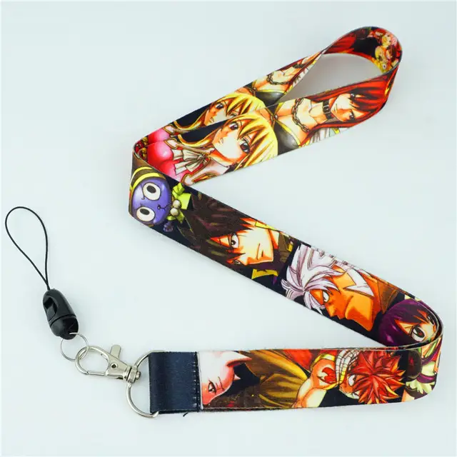Japan Anime Neck Strap Lanyard FAIRY TAIL NARUTO Attack on Titan ID