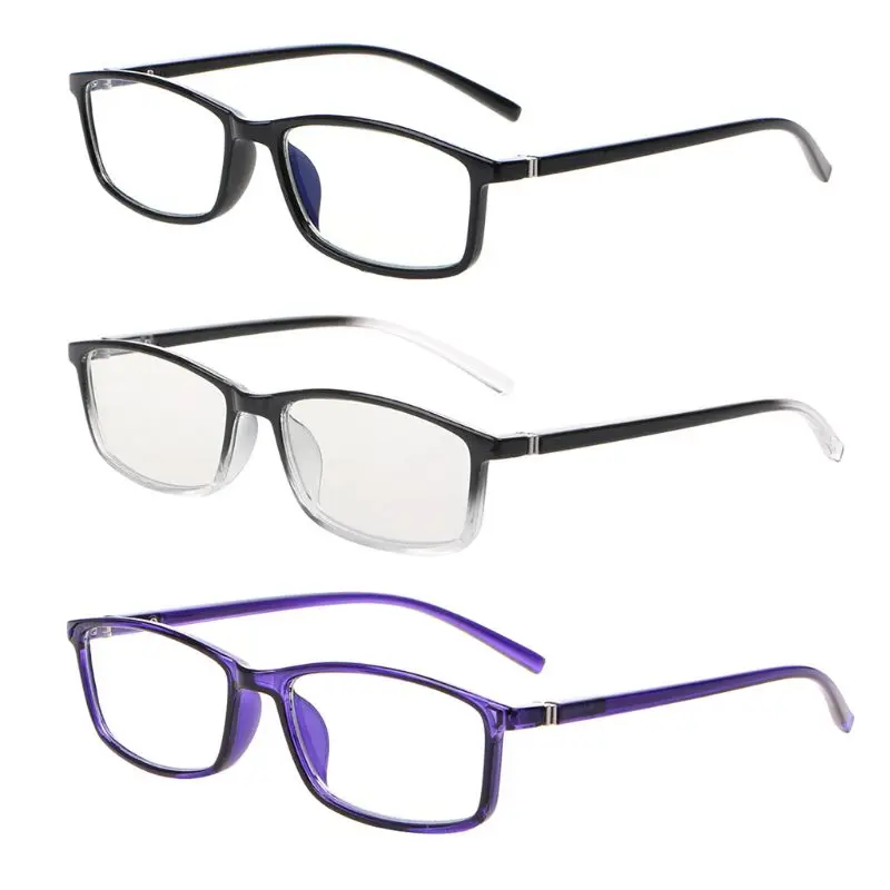 

Fashion Men Women Classic Rectangle Frame Anti Blue Light Radiation Computer Glasses Plain Glasses Eyewear Protector Case