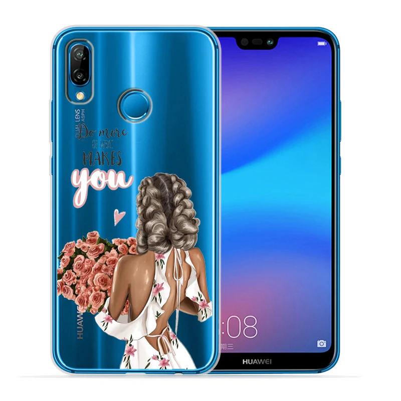 Модный чехол для девочек huawei P30 Lite P20 Pro P30 Lite P8Lite P9Lite P Smart Capa Мягкий силиконовый чехол Etui - Цвет: 13