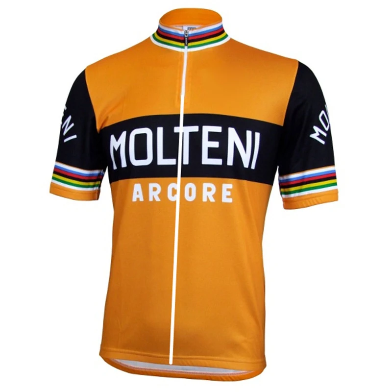 Molteni ropa ciclismo Спортивная одежда для велоспорта Джерси только короткий рукав Летняя одежда для велоспорта оранжевый черный mtb maillot#584 - Цвет: short jersey only
