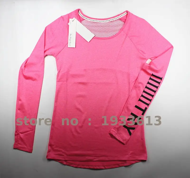 Treasity Women Sport Wear  Fitness Clothing Sport Suit Yoga Top Quick-dry  Sport T-shirt Gym Clothes Long Sleeve shirt tops