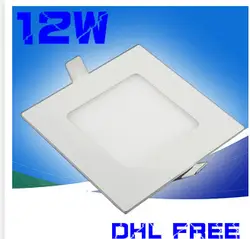 Лидер продаж! DHL 12 W белый/теплый белый 60LED квадратная потолочная панель Light 90-265 V