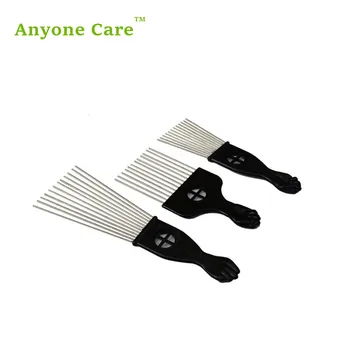 

3 Style Steel Pin flat comb hair comb professional styling collection metal fan pik combs