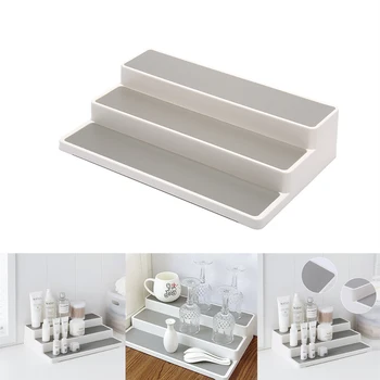 

3 Layer Kitchen Shelf Pantry Storage Can Spice Jar Rack Shelves Organiser Tool