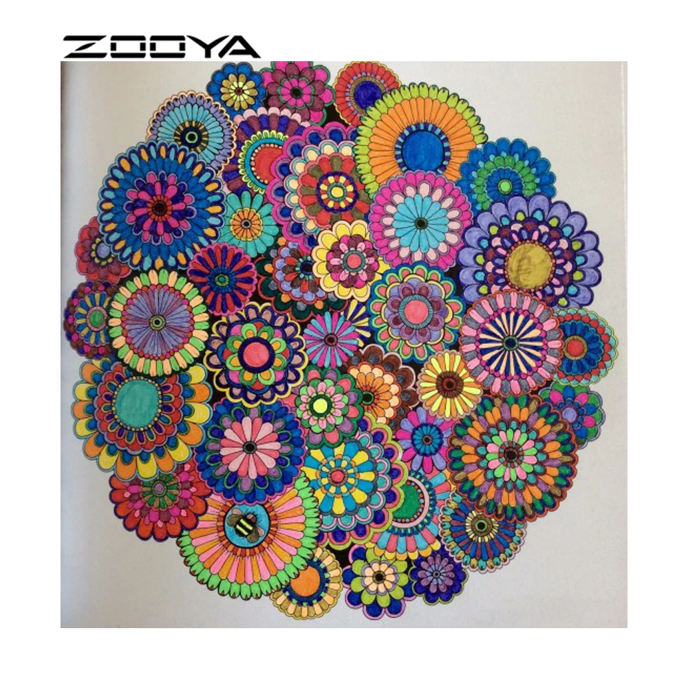 

ZOOYA Diamond Embroidery Flowers Mandala Abstract Diy Diamond Painting Pattern Rhinestones Sale Diamond Mosaic Needlework RF779