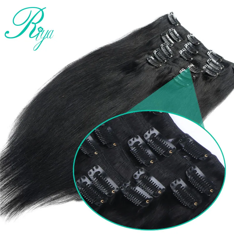 straight hair clip in human hair extension (2)