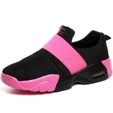 new mesh fabric girls loafers colors rose pink match slip on woman shoes air cushion sole loafers ladies lazy shoes stretch vamp