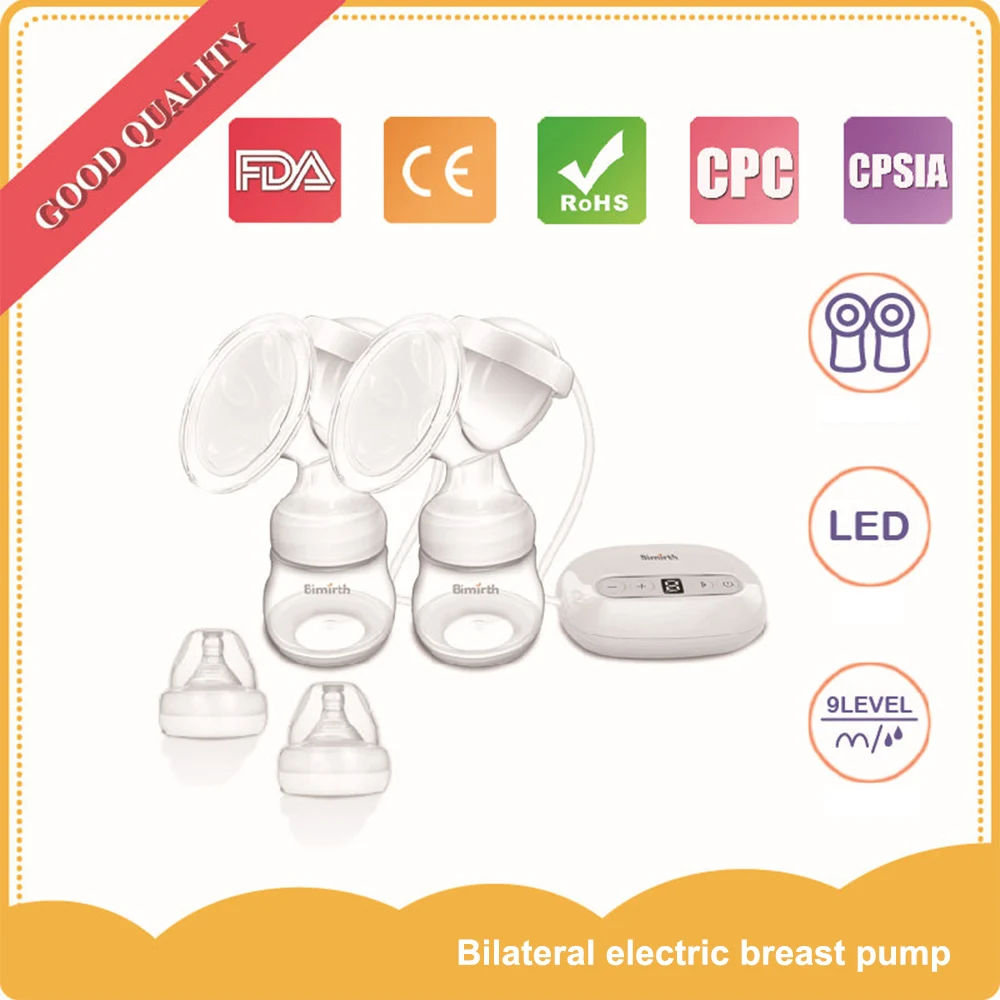 

Electric Bilateral Breast Pump Pause Function Milk Extractor Express More Milk Electric Breast Enlargement Pump