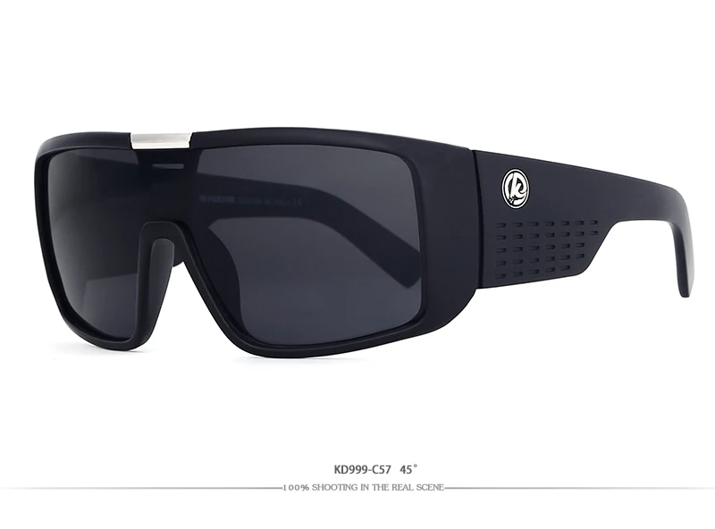 KDEAM негабаритный щит солнцезащитные очки мужские одиночные линзы стимпанк очки для серфинга очки с дизайнерской коробкой KD999 CE - Цвет линз: C57