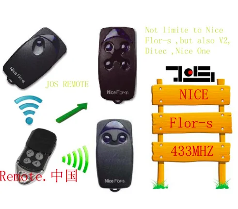 

Nice FLOR-S replacement remote control 433mhz rolling code TOP quality DHL free shipping