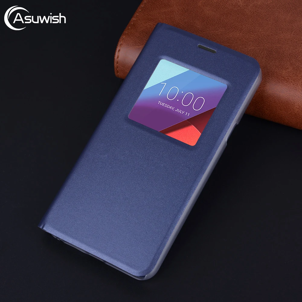 

Leather Flip Cover Smart View Case For LG Q6 Alpha Q6a Q6plus Q 6 6a Plus LGQ6 X220 X600L M700A M700N Q6+ Magnetic Phone Case