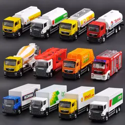 1: 64 Die Cast модели автомобилей игрушка для детей Инженерная mkd3 Scania масляный бак грузовика мусоровоз транспортер DHL автомобиля