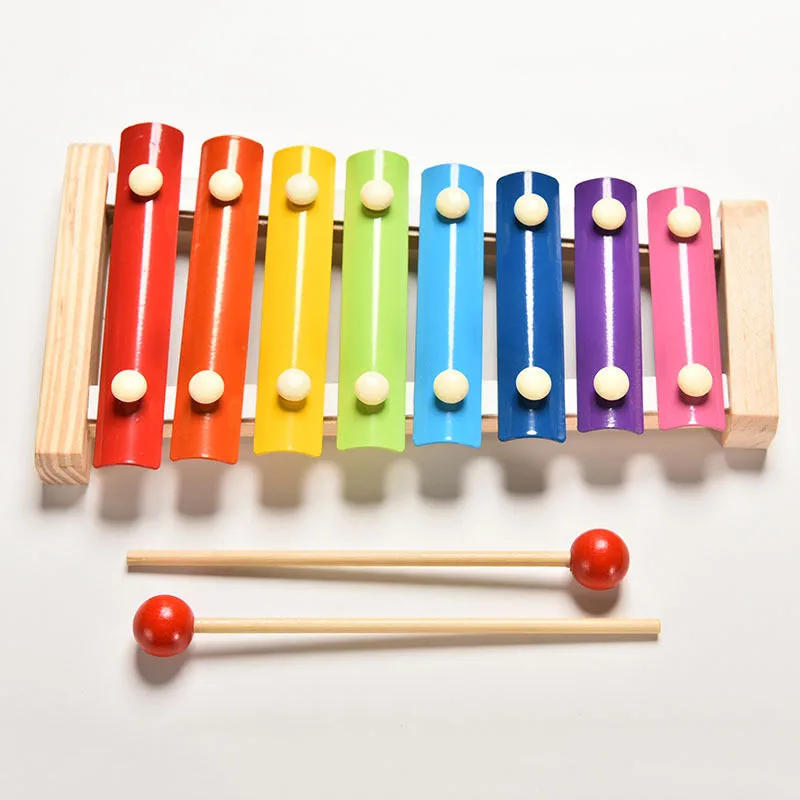 Хит 23,5 см x 12 см музыкальный инструмент Wisdom Juguetes 8 нот музыкальные игрушки для детей с барабанными палочками деревянная игрушка
