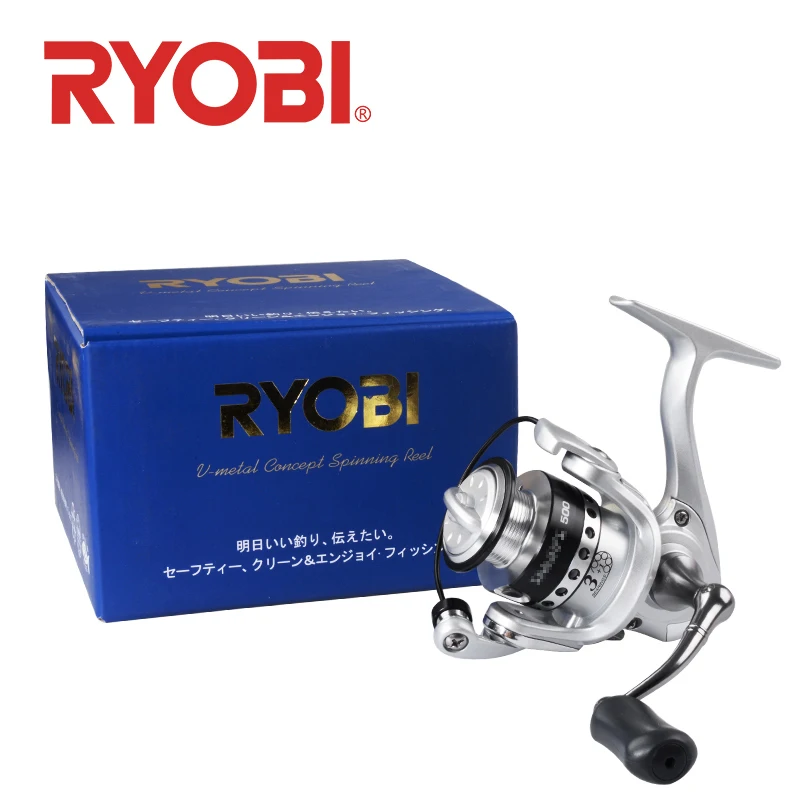 RYOBI 500 800 1000 Рыболовная катушка, катушка для спиннинга, 3+ 1BB Передаточное отношение 5,2: 1 Макс Перетащите кг/3 кг сматывающаяся для морской рыбалки колеса