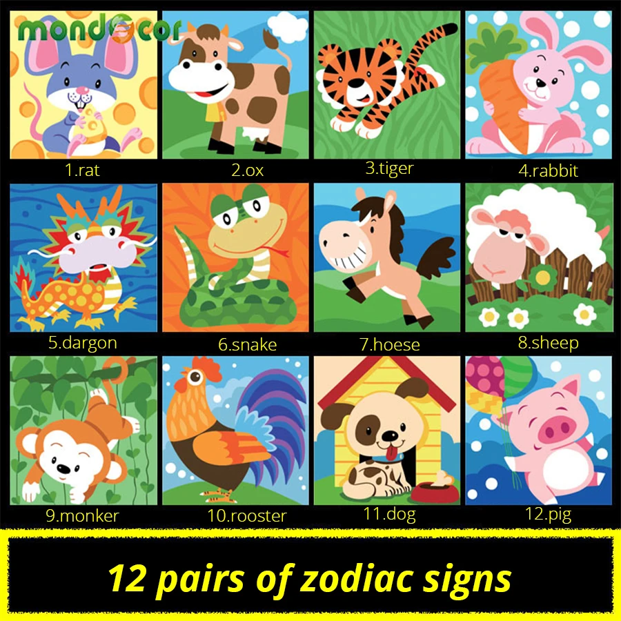 

Children's Plaything Pure Hand-painted Canvas Painting Fun Room Decoration Posters and Prints Wall Art Oil Painting with Frame