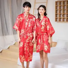Очаровательный халат для влюбленных, женское, мужское кимоно, халат, для свадебной вечеринки, для невесты и жениха, халаты, ночная рубашка