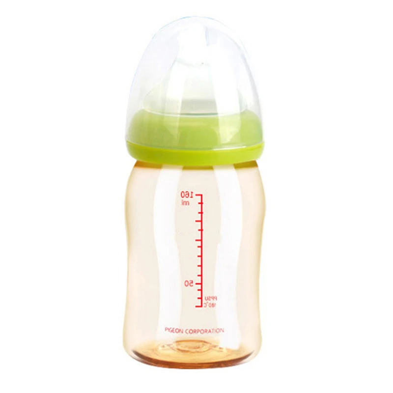 1 шт., бутылка для молока с широким горлышком, противоскользящая, PPSU, силиконовая, безопасная для новорожденных, S7JN - Цвет: green 160ml size SS