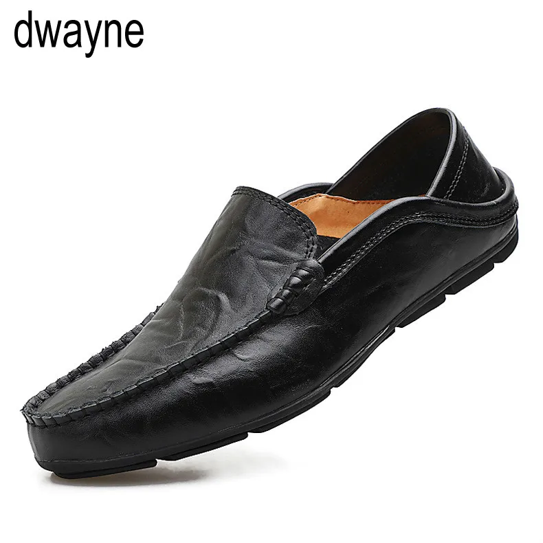 

2019 Men Shoes Casual Genuine Leather Mens Loafers Moccasins Designer Slip On Boat Shoes Classical Chaussure Homme yuj8