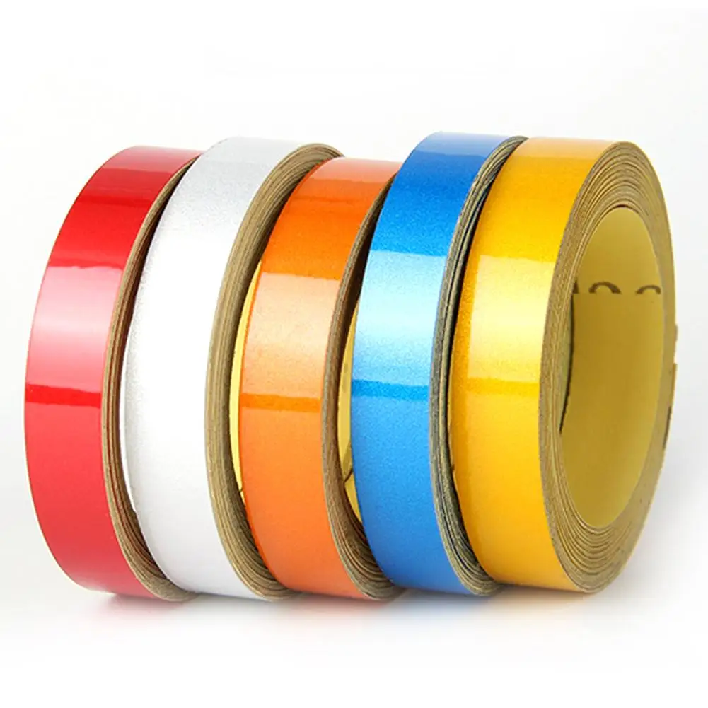 

0.39in X 16.40ft Car Adhesive Reflective Stripes Red Blue White Gold And Orange Color To Choose Shinning Car Reflective Strip