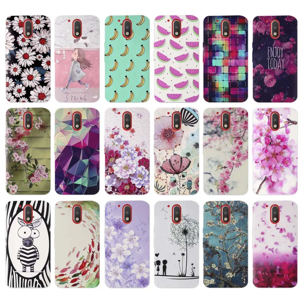 for Motorola Moto G4/G4 Plus Cases Colorful Vintage Flower Pattern Luxury Phone Case Back Cover for Motorola G 4 Plus G4 Fundas