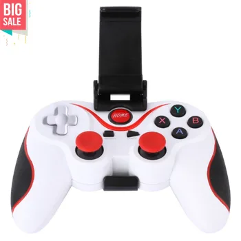 

T3 Wireless Bluetooth Gamepad Gaming Controller for Android Smartphone PC Smart[2# White without Holder