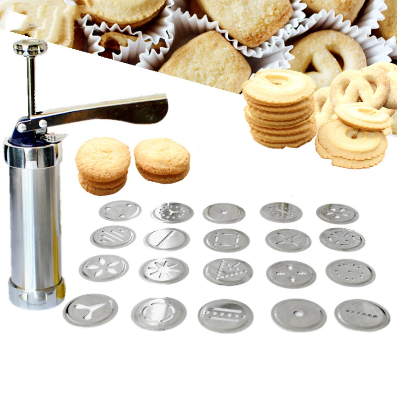 IVYSHION Biscuit Maker with 20PCS Cookie Biscuits Mold Set Cookie
