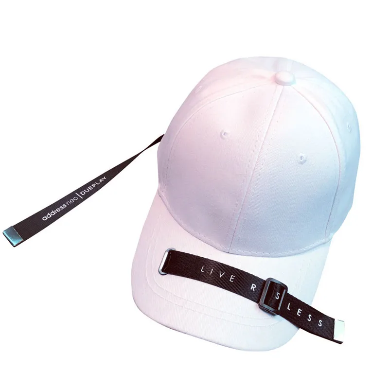 Negro Blanco carta bordado gorra de béisbol de algodón Para las mujeres Snapback Hip Hop sombreros mujer Hombre Gorras Para Hombre Baseball P3