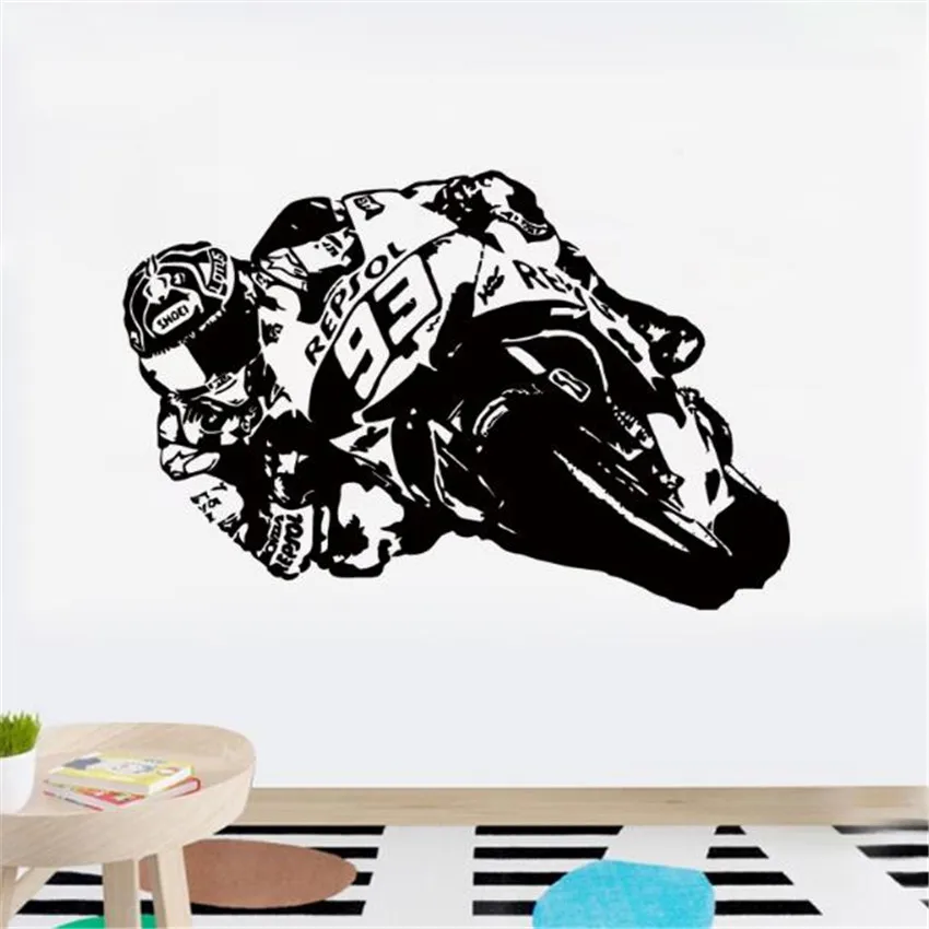 Виниловые наклейки на стены для мотоцикла, мотоцикла, мотора, велосипеда, наклейки для гостиной, детской комнаты, домашний декор - Цвет: H622