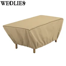 48 Inch Rectangular Patio Coffee Table Cover Garden Outdoor Furniture Protective Cover Table Cloth Waterproof Dustproof Textiles