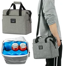 Портативная многоразовая сумка для пикника из ткани Оксфорд для хранения грудного молока, изоляционная сумка-холодильник с 600 мл увлажнитель в форме мороженого