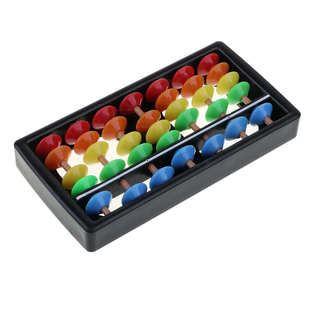 Plastic 7 Digits Abacus Soroban Kids Math Learning Toy, School Office Calculation Tool