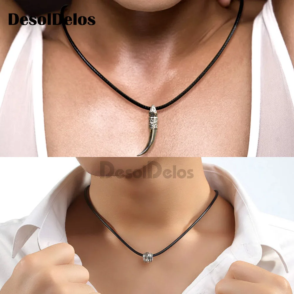 

Top Quality 1.5mm 2mm 3mm Necklace Cord Leather Cord Wax Rope Chain With Stainless Steel Clasp For DIY Necklace Jewelry Making