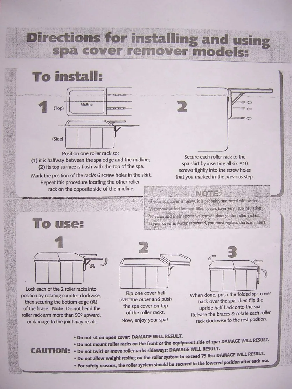 spa cover lifter manual