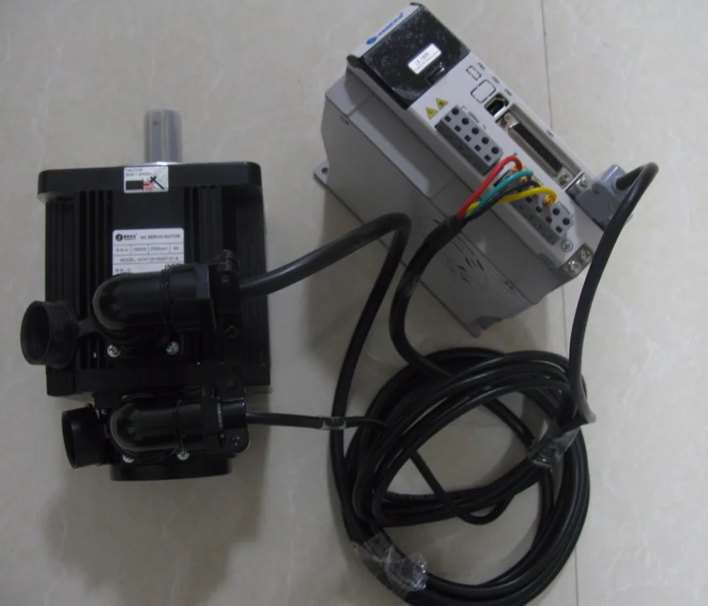 

Leadshine 1500W AC Servo Drive kit L5-1500 + AC servo ACM13015M2F-51-B 2500 line Encoder with cable