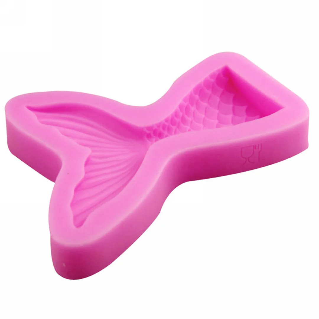 DIY Fairy Mermaid Fish Tail Silicone Fondant Mould Cake Icing Sugar Paste Mold