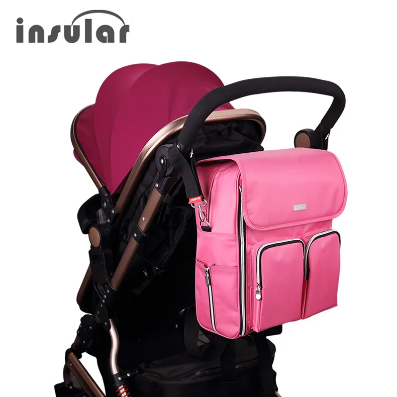 INSULAR Детские Пеленки сумки мода рюкзак для мамы Материнство подгузник сумка для детской коляски большая емкость сумка для кормления для