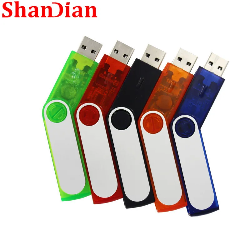 SHANDIAN 360 градусов вращения бизнес 64 Гб USB флешка флеш накопитель 4 ГБ 8 16 32 подарок (10