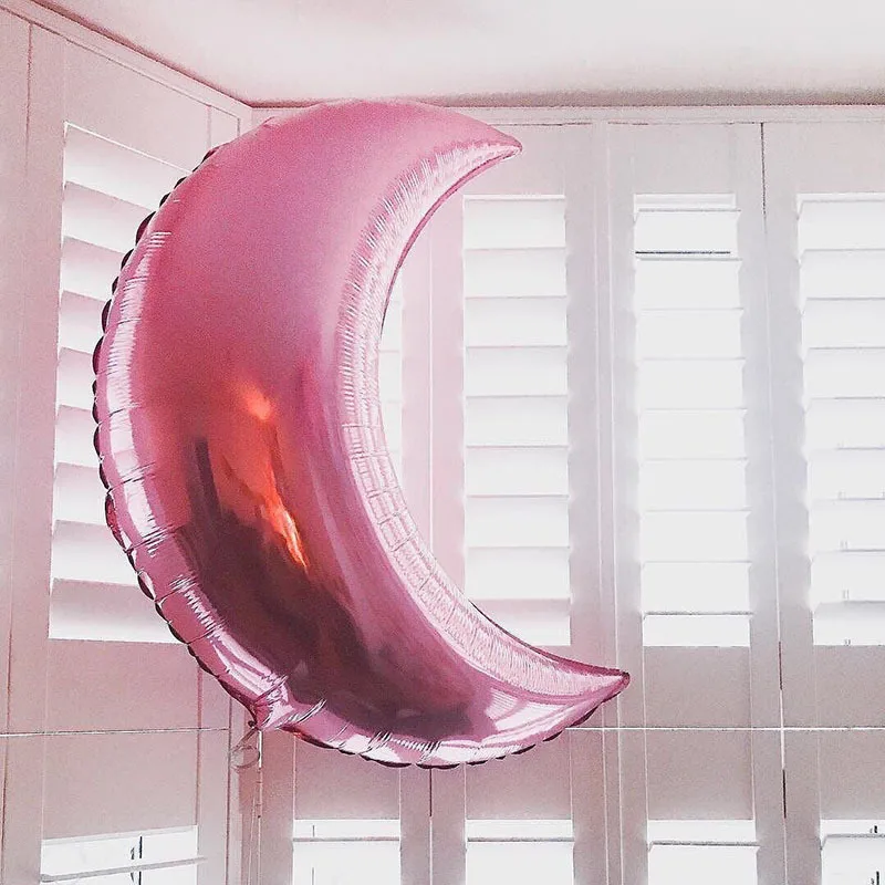 

36inch large moon party ballon aluminum foil ballon for wedding birthday party baby shower decoration ballon accessior supply