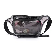 ПВХ прозрачный чехол для телефона из ПВХ кошелек Женская поясная сумка hip pack нагрудный дорожный прозрачный кошелек