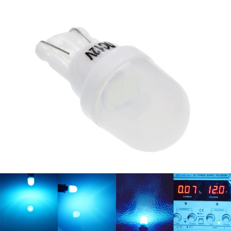

2/4 Pcs T10 194 W5W 2825 Ice Blue 8000K Ceramic LED Bulbs Light Indicator Light Front Position Lamp License Plate Light 12V DC